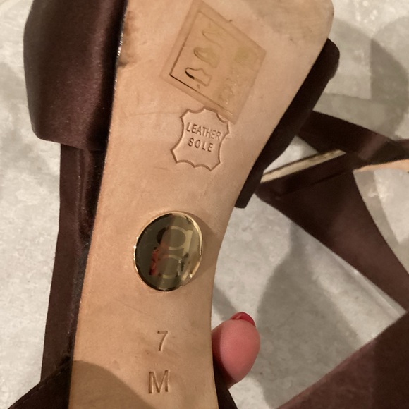 BEBE Satin Open Toe Heels - Picture 9 of 10